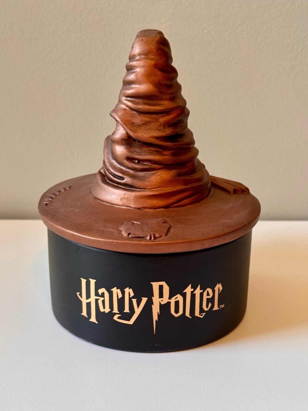 Harry Potter Sorting Hat Decorative Trinket Box- Black and Bronze